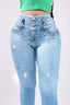 Jeans super skinny de cadera alta N4789C