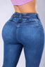 Jeans skinny corto de cadera alta N4854C
