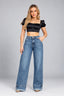 Jeans mujer de cadera media corte recto SB4826C